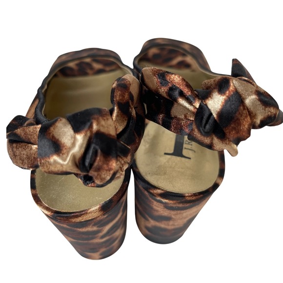J.Renee Women's Animal Print Open Toe Sling Back Shoes Size 9M Fabric - Picture 6 of 12
